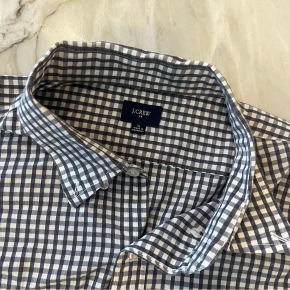 J. Crew Gray Plaid Button Down Shirt XL - Picture 2 of 5